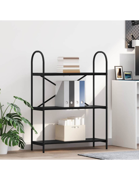 Libreria Rovere nero 80 x 30 x 109 cm Legno multistrato