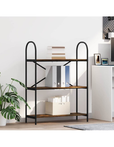 Libreria Rovere fumo 80 x 30 x 109 cm Legno multistrato