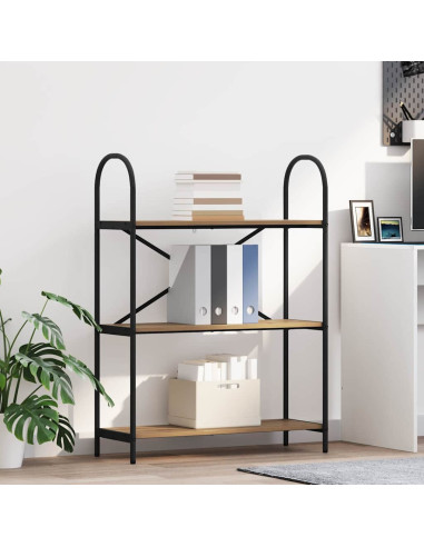 Libreria rovere artigianale 80 x 30 x 109 cm Legno multistrato