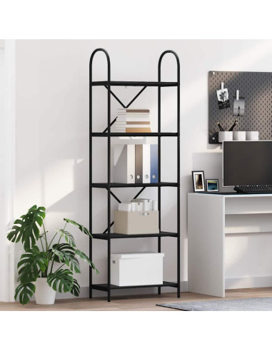 Libreria Rovere nero 60 x 30 x 183 cm Legno multistrato