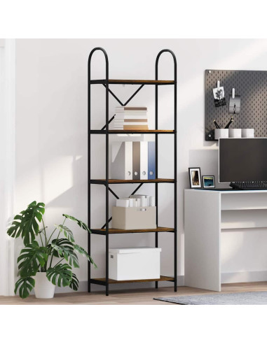 Libreria Rovere fumo 60 x 30 x 183 cm Legno multistrato