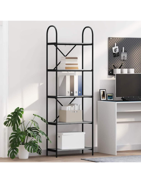 Libreria Grigio sonoma 60 x 30 x 183 cm Legno multistrato