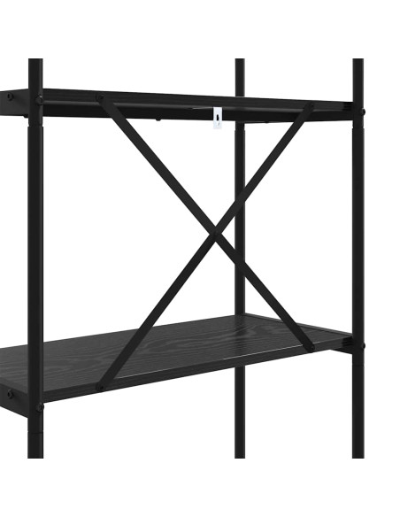 Libreria Rovere nero 60 x 30 x 146 cm Legno multistrato