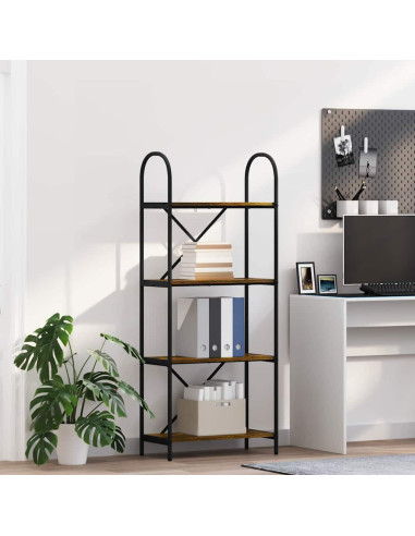 Libreria Rovere fumo 60 x 30 x 146 cm Legno multistrato