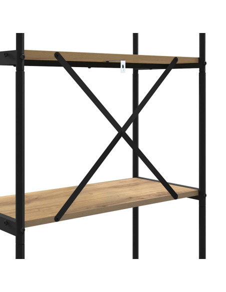 Libreria rovere artigianale 60 x 30 x 146 cm Legno multistrato