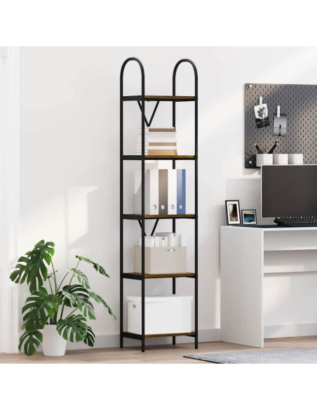 Libreria Rovere fumo 40 x 30 x 183 cm Legno multistrato