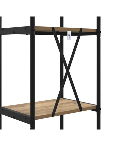 Libreria rovere artigianale 40 x 30 x 183 cm Legno multistrato