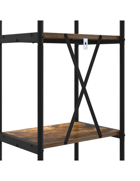 Libreria Rovere fumo 40 x 30 x 146 cm Legno multistrato