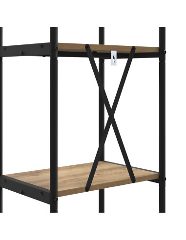 Libreria rovere artigianale 40 x 30 x 146 cm Legno multistrato