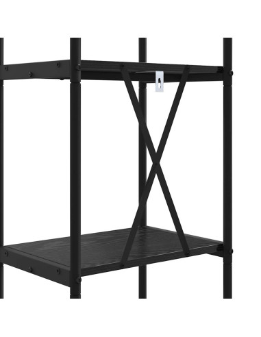 Libreria Rovere nero 40 x 30 x 109 cm Legno multistrato
