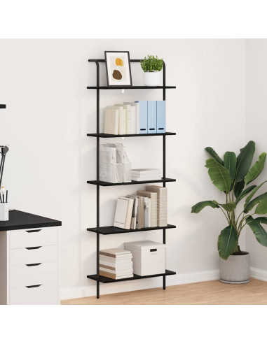 Libreria Rovere nero 60 x 24 x 168 cm Legno multistrato