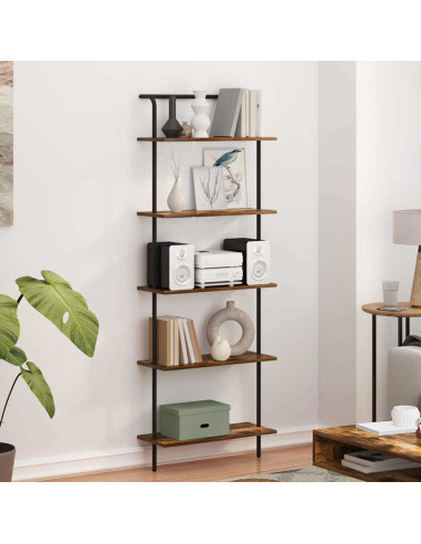 Libreria Rovere fumo 60 x 24 x 168 cm Legno multistrato