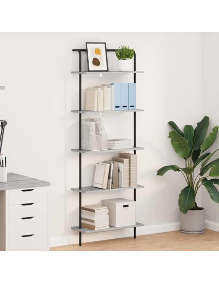 Libreria Grigio sonoma 60 x 24 x 168 cm Legno multistrato