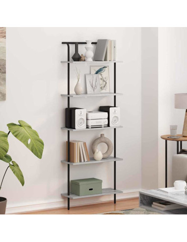 Libreria Grigio sonoma 60 x 24 x 168 cm Legno multistrato