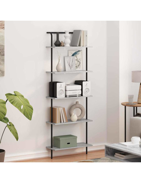 Libreria Grigio sonoma 60 x 24 x 168 cm Legno multistrato
