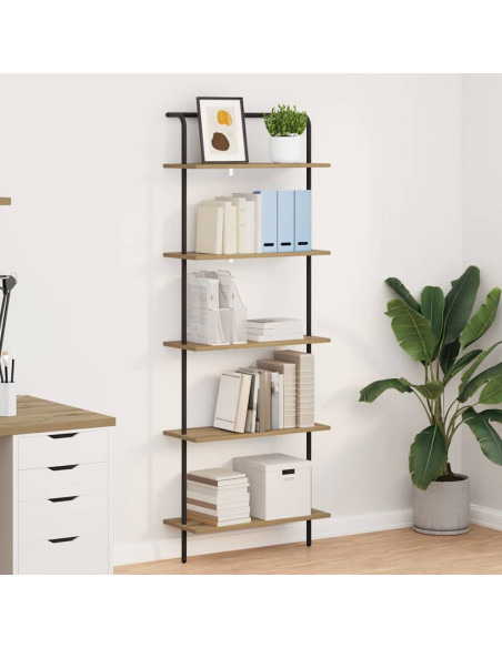 Libreria rovere artigianale 60 x 24 x 168 cm Legno multistrato