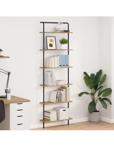 Libreria rovere artigianale 60 x 24 x 203 cm Legno multistrato