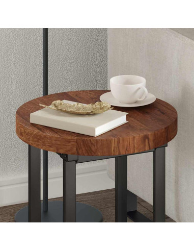 Piano del tavolo Marrone scuro Ø 40 x 4 cm