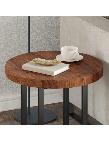 Piano del tavolo Altro Marrone scuro Ø 50 x 4 cm