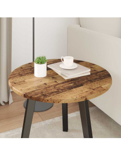 Piano del tavolo Legno vecchio Ø 50 x 1,5 cm Legno multistrato 2