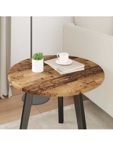 Piano del tavolo Legno vecchio Ø 50 x 1,5 cm Legno multistrato