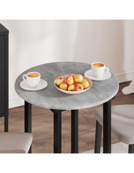 Piano del tavolo Grigio cemento Ø 60 x 1,5 cm Legno multistrato