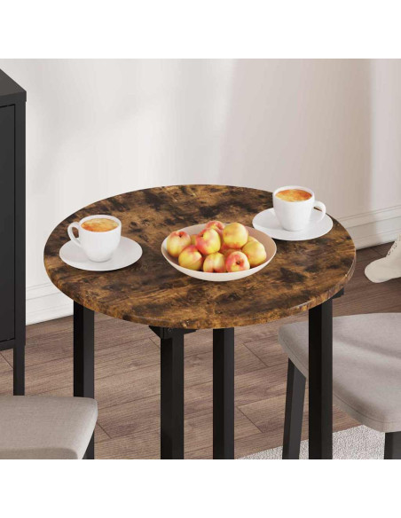 Piano del tavolo Rovere fumo Ø 60 x 1,5 cm Legno multistrato