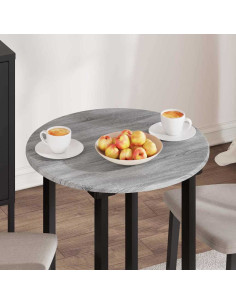 Piano del tavolo Grigio sonoma Ø 60 x 1,5 cm Legno multistrato 2
