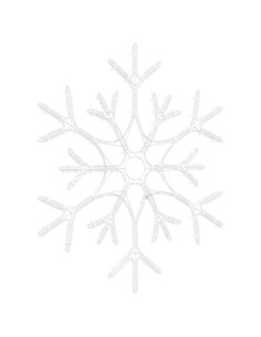 Fiocco di Neve di Natale Bianco caldo 56 x 49 x 0.7 cm PVC
