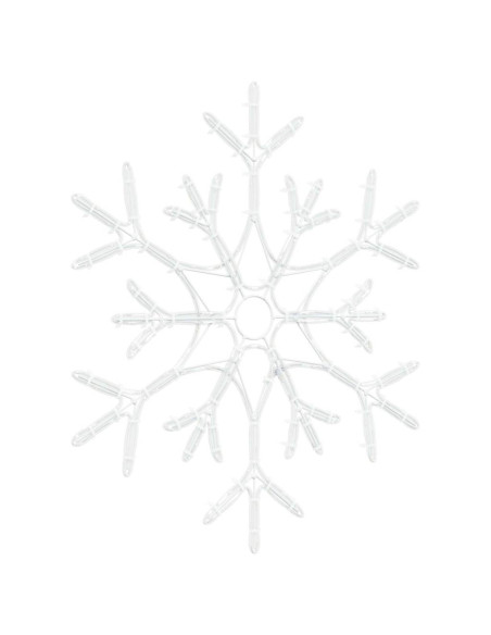 Fiocco di Neve di Natale Bianco caldo 56 x 49 x 0.7 cm PVC