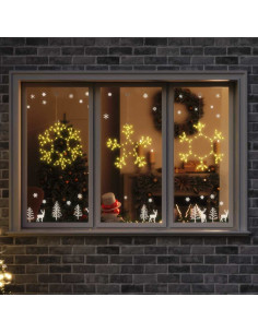 Fiocco di Neve di Natale Bianco caldo 45 x 38 cm PVC