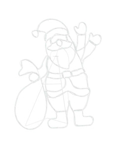 Luce Babbo Natale Multicolore 58.5 x 60 x 1.3 cm Ferro