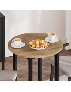 Piano del tavolo rovere artigianale Ø 60 x 1,5 cm 2