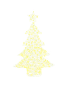 Albero di Natale con 100 LED Bianco caldo 120 cm Acrilico