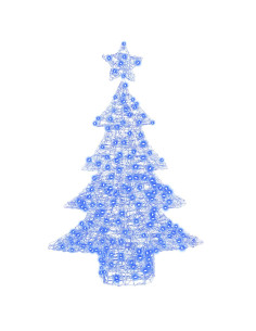 Albero di Natale con 100 LED Blu 120 cm Acrilico