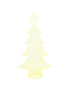 Albero di Natale con 160 LED Bianco caldo 150 cm Acrilico