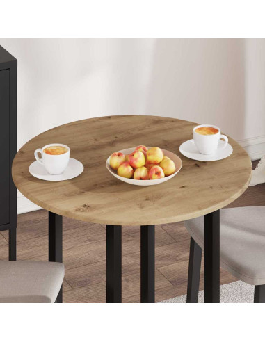 Piano del tavolo rovere artigianale 70 x 70 x 1.5 cm