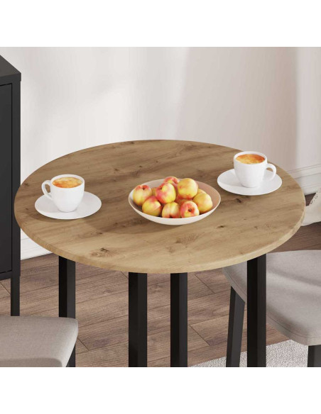 Piano del tavolo rovere artigianale 70 x 70 x 1.5 cm