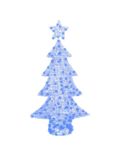 Albero di Natale con 160 LED Blu 150 cm Acrilico