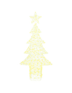 Albero di Natale con 240 LED Bianco caldo 180 cm Acrilico
