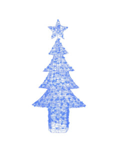 Albero di Natale con 240 LED Blu 180 cm Acrilico