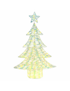 Albero di Natale con 120 LED Bianco caldo 120 cm PET