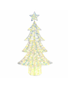 Albero di Natale con 160 LED Bianco caldo 150 cm PET