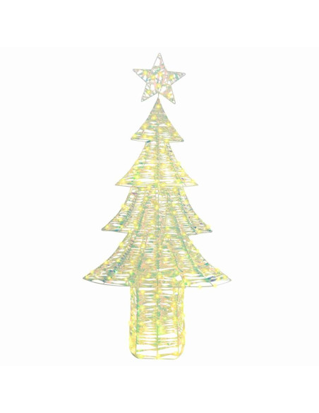 Albero di Natale con 240 LED Bianco caldo 180 cm PET