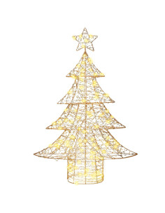 Albero di Natale con 120 LED Bianco caldo 120 cm PET