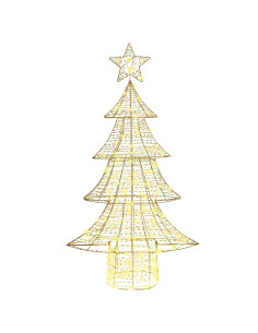 Albero di Natale con 160 LED Bianco caldo 150 cm PET