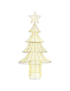 Albero di Natale con 240 LED Bianco caldo 180 cm PET
