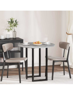 Piano del tavolo Grigio cemento Ø 80 x 1,5 cm Legno multistrato 2