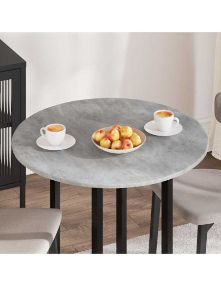 Piano del tavolo Grigio cemento Ø 80 x 1,5 cm Legno multistrato