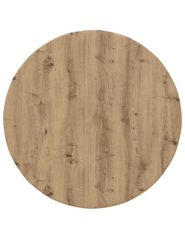 Piano del tavolo rovere artigianale Ø 80 x 1,5 cm